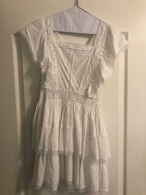 Pretty White Summer Girls Dress